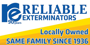 Reliable Exterminators 90 year logo