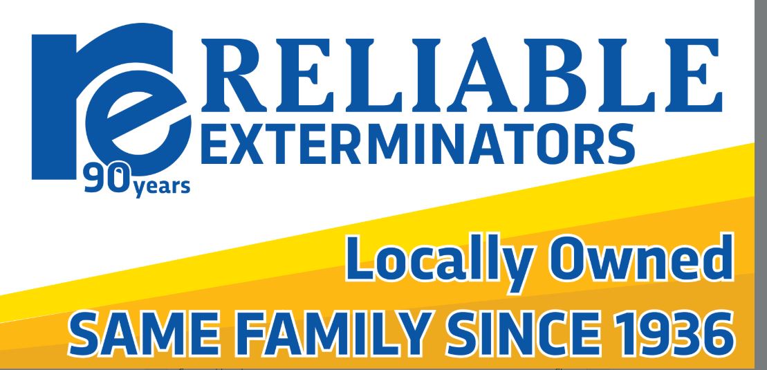 Reliable Exterminators 90 year logo